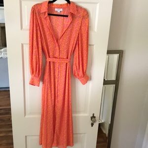 Alexis Orange Midi Dress